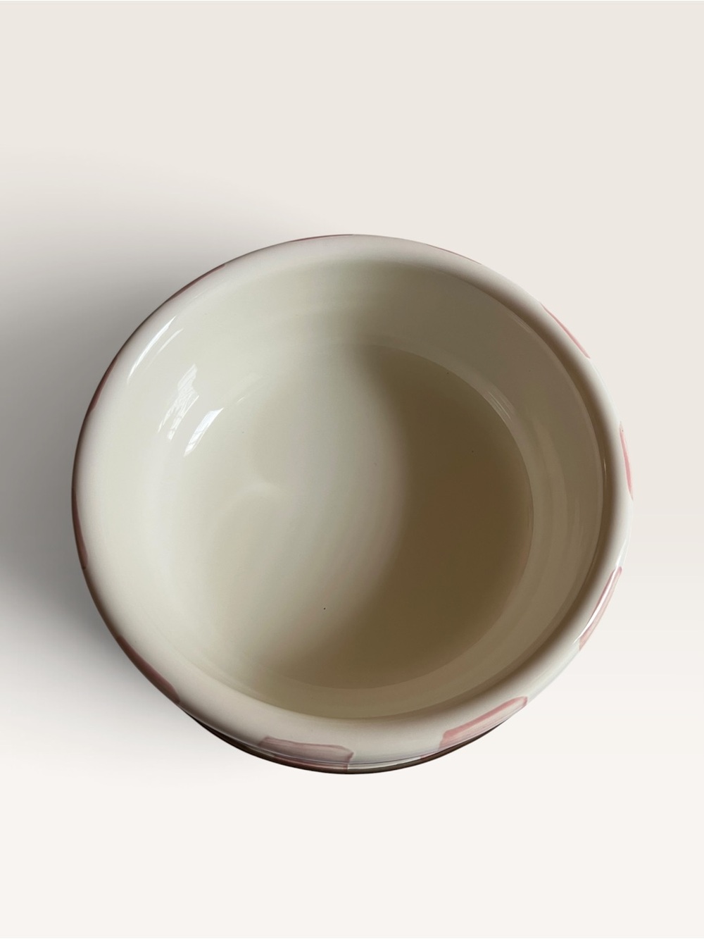MacKenzie-Childs Rosy Check , Large Enamel Dog Bowl - Picture 3 of 4